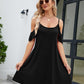 Ruffled Scoop Neck Mini Dress