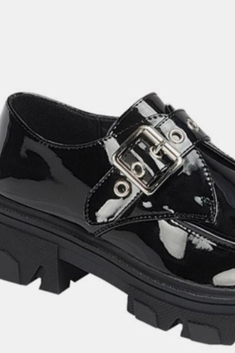 Forever Link Buckled Platform Lug Sole Loafers *