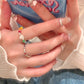 Acrylic Beaded Heart Ring