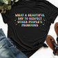 Full Size Letter Graphic Round Neck Short Sleeve T-Shirt