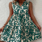 Printed Notched Sleeveless Mini Dress