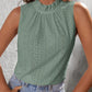 Tied Eyelet Mock Neck Tank