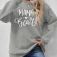 Letter Graphic Round Neck Long Sleeve Sweatshirt