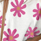 Full Size Flower Round Neck Half Sleeve T-Shirt