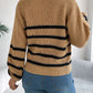 Striped Round Neck Long Sleeve Sweater