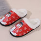 Snowman Round Toe Faux Fur Slippers