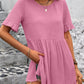 Round Neck Short Sleeve Blouse