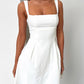 Devine Bow Back Square Neck Mini Dress