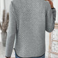 Perfee Texture Half Zip Long Sleeve Sweatshirt