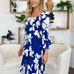 Double Take Full Size Floral Ruffle Hem Smocked Dress