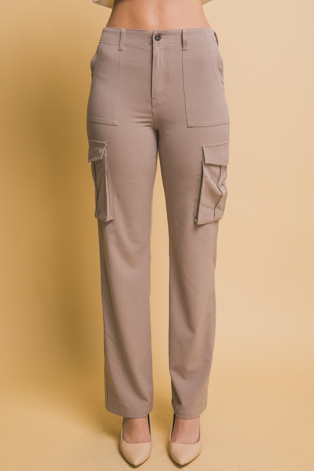 Love Tree High Rise Cargo Pants with Pockets