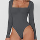 Square Neck Long Sleeve Bodysuit