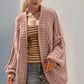 Double Take Full Size Open Front Long Sleeve Cardigan