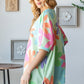 HOPELY Floral Round Neck Waffle T-Shirt