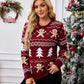 Gingerbread Round Neck Long Sleeve Sweater