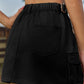 Full Size Adjustable Waist Denim Skirt with Pockets