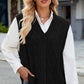 Cable Knit V-Neck Sweater Vest