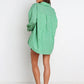 Full Size Striped Dropped Shoulder Shirt and Shorts Set