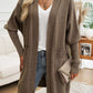 Devine Open Front Long Sleeve Cardigan