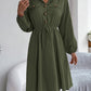 Collared Neck Long Sleeve Dress with Pockets