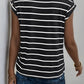 Decorative Button Round Neck T-Shirt