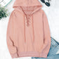 Lace Up Long Sleeve Hoodie