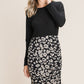 BOMBOM Leopard Color Block Knit Dress