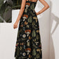 Tiered Printed Square Neck Cami Dress