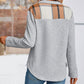 Spliced Plaid Quarter-Snap Mock Neck Top