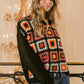 BiBi Granny Square Front Long Sleeve Top - Brand BiBi