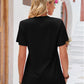 Double Take Full Size Ruched V-Neck Short Sleeve T-Shirt