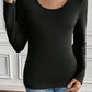 Round Neck Long Sleeve Top