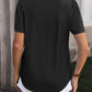 Ruched Square Neck Short Sleeve Blouse