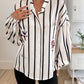 Perfee Striped Collared Neck Long Sleeve Shirt