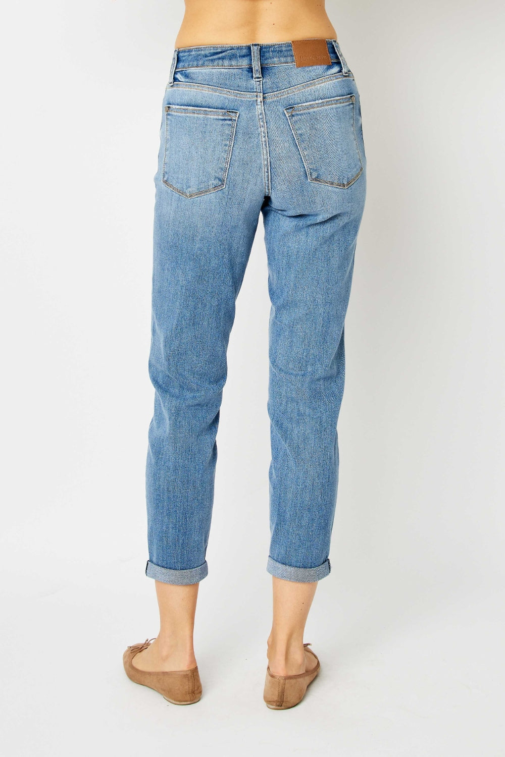 Judy Blue Full Size Cuffed Hem Slim Jeans *