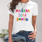 Full Size Letter Graphic Round Neck Short Sleeve T-Shirt