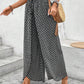 Tied Printed Wide Leg Pants