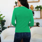 Ruched Mock Neck Long Sleeve T-Shirt