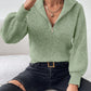 Honey Half Zip Dropped Shoulder Sweater