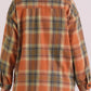 Plaid Collared Neck Long Sleeve Shirt with Chest Pockets