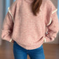Contrast Trim Round Neck Dropped Shoulder Sweater
