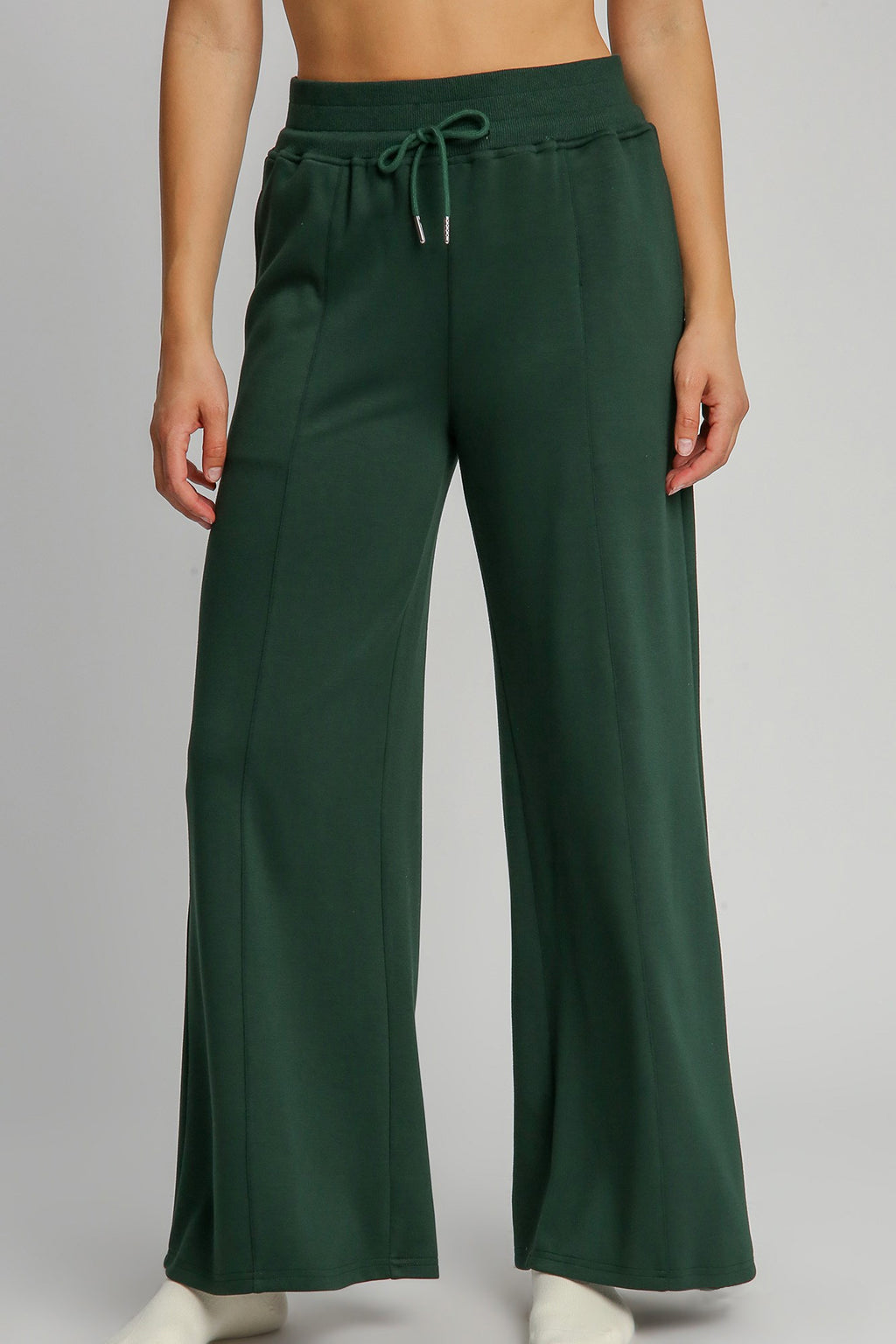 Umgee Full Size Drawstring Wide Leg Pants with Pockets *