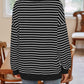 Lovelet Striped Round Neck Long Sleeve Sweatshirt