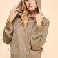 Davi & Dani Drop Shoulder Long Sleeve Hooded Sweater
