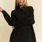 Davi & Dani Crinkled Jacquard Button Down Shirt