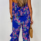 Beautiful Bea Royal Blue Printed Tube Jumpsuit