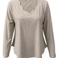 Eyelet Long Sleeve Blouse