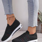 Breathable Mesh Wedge Sneakers