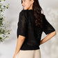 Ribbed Trim Round Neck Knit Top