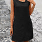 Asymmetrical Neck Sleeveless Mini Dress
